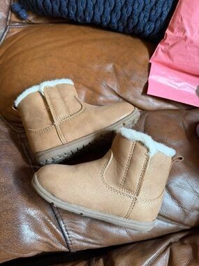 Carter's Toddler Tan Faux-Suede Shearling Boots